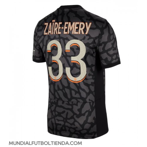 Camiseta Paris Saint-Germain Warren Zaire-Emery #33 Tercera Equipación Replica 2023-24 mangas cortas